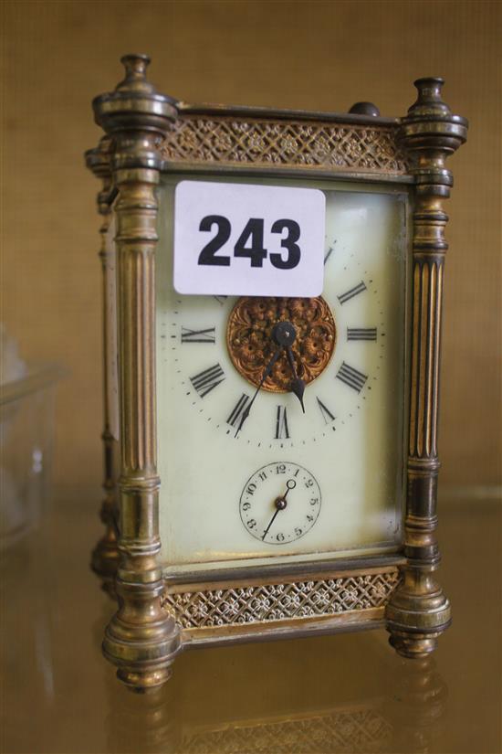 Enamel faced carriage clock